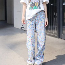 [홍콩명품.LOUIS VUITTON] 루이비통 25SS 로고 여성 다미에 데님 팬츠 진 청바지, BM20373, TBG, 홍콩명품의류,구매대행,온라인명품