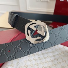 [홍콩명품.Gucci] 구찌 25SS 로고 패턴 레더 가죽 벨트 (블랙-은장), 4.0cm, BT1434, JX, 명품레플리카,인터넷쇼핑몰,남자명품,해외직구