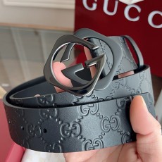 [홍콩명품.Gucci] 구찌 25SS 로고 패턴 레더 가죽 벨트 (블랙), 4.0cm, BT1437, JX, 명품레플리카,인터넷쇼핑몰,남자명품,해외직구