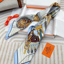[홍콩명품.Hermes] 에르메스 25SS 로고 Daiske Nomura 90-90 실크 스카프 머플러 (화이트), ET2890, JX, 홍콩명품의류,구매대행,온라인명품