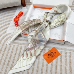 [홍콩명품.Hermes] 에르메스 25SS 로고 Daiske Nomura 90-90 실크 스카프 머플러 (아이보리), ET2892, JX, 홍콩명품의류,구매대행,온라인명품