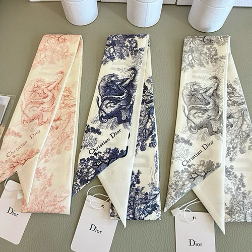 [홍콩명품,Christian Dior] 디올 25SS 로고 Twilly 6-105 실크 스카프 머플러 (3컬러), ET2908, JX, 홍콩명품의류,구매대행,온라인명품