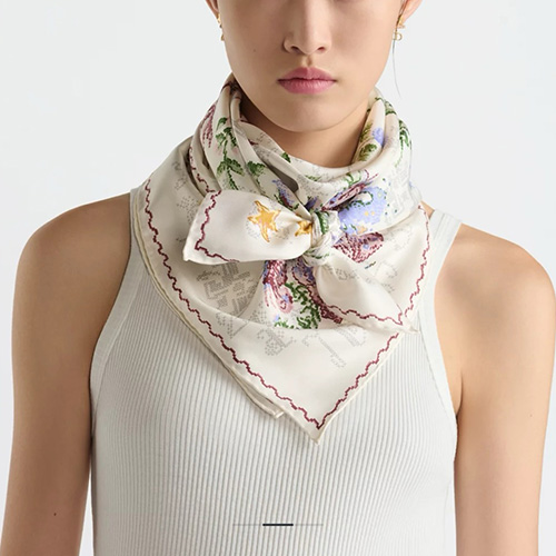 [홍콩명품,Christian Dior] 디올 25SS 로고 CD 1947 90-90 실크 스카프 머플러, ET2935, JX, 홍콩명품의류,구매대행,온라인명품