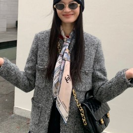 [홍콩명품.CHANEL] 샤넬 25SS 로고 패턴 90-90 실크 스카프 머플러, ET2996, JX, 홍콩명품의류,구매대행,온라인명품