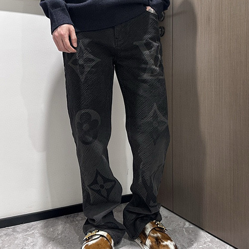 [홍콩명품.LOUIS VUITTON] 루이비통 25SS 로고 모노그램 데님 팬츠 진 청바지 (블랙), BM20534, JL, 홍콩명품의류,구매대행,온라인명품