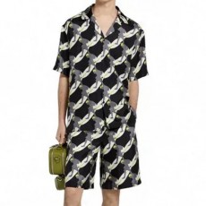 [홍콩명품.Gucci] 구찌 25SS 로고 패턴 반팔 남방 셔츠 + 쇼츠 반바지 상하의 세트 (블랙), BM20560, JL, 홍콩명품의류,구매대행,온라인명품