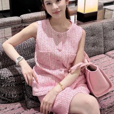 [홍콩명품.CHANEL] 샤넬 25SS 로고 여성 라운드넥 트위드 조끼 베스트 (핑크), BM20579, PG, 홍콩명품의류,구매대행,온라인명품