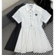 [홍콩명품,PRADA] 프라다 25SS 삼각로고 여성 나일론 반팔 셔츠 원피스 (2컬러), BM20599, GBG, 홍콩명품의류,구매대행,온라인명품
