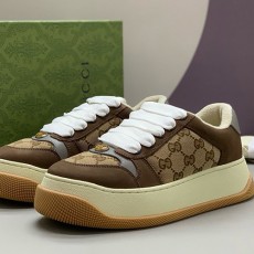 [홍콩명품.Gucci] 구찌 25SS 로고 남여 스크리너 스니커즈 운동화 (브라운), SE4772, PMD, 명품스니커즈,운동화,구두,로퍼,하이탑,신발