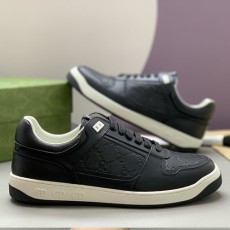 [홍콩명품.Gucci] 구찌 25SS 로고 GG수프림 레더 가죽 스니커즈 운동화 (블랙), SE4774, PMD, 명품스니커즈,운동화,구두,로퍼,하이탑,신발
