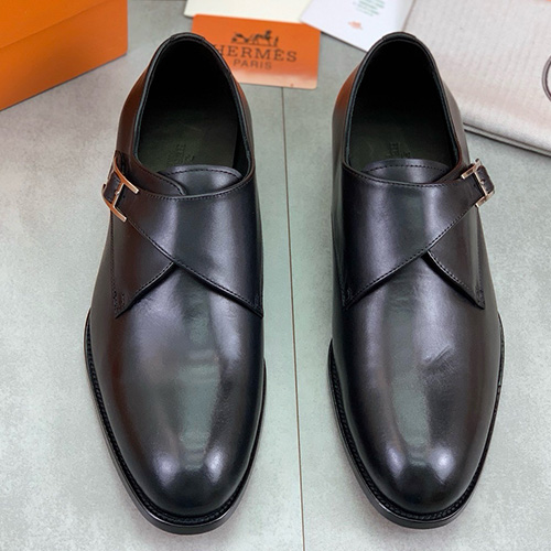 [홍콩명품.Hermes] 에르메스 25SS 로고 레더 가죽 정장 구두 (블랙), SE4819, S2, 명품스니커즈,운동화,구두,로퍼,하이탑,신발