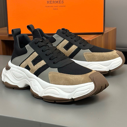 [홍콩명품.Hermes] 에르메스 25SS 로고 H 스니커즈 운동화 (블랙-브라운), SE4831, S2, 명품스니커즈,운동화,구두,로퍼,하이탑,신발