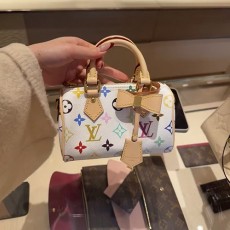 [홍콩명품.LOUIS VUITTON] 루이비통 25SS 로고 모노그램 무라카미 타카시 나노 스피디 멀티컬러 블랑 M13391 (화이트), BGM4692, BDA, 홍콩명품가방,명품쇼핑몰,크로스백,핸드백,구매대행