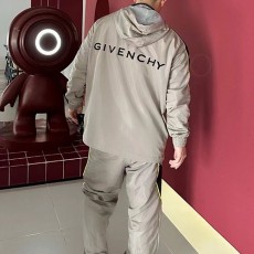 [명품레플리카.GIVENCHY] 지방시 25SS 로고 자수 후드 바람막이 자켓 + 조거 팬츠 바지 상하의 세트 (베이지), BM20859, S1F, 홍콩명품의류,구매대행,온라인명품