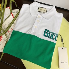 [명품레플리카.Gucci] 구찌 25SS 로고 자수 카라 폴로 반팔 티셔츠 (화이트-그린), BM20861, S1F, 홍콩명품의류,구매대행,온라인명품