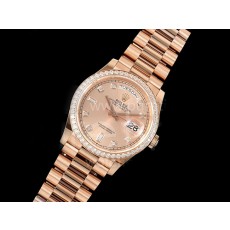 [홍콩명품. ROLEX] 로렉스 롤렉스 데이데이트 36mm 로즈골드 다이아몬드 베젤 로즈골드 다이얼
