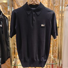 [홍콩명품.D&G] 돌체앤가바나 25SS 로고 카라 폴로 니트 반팔 티셔츠 (블랙), BM20900, JU, 홍콩명품의류,구매대행,온라인명품