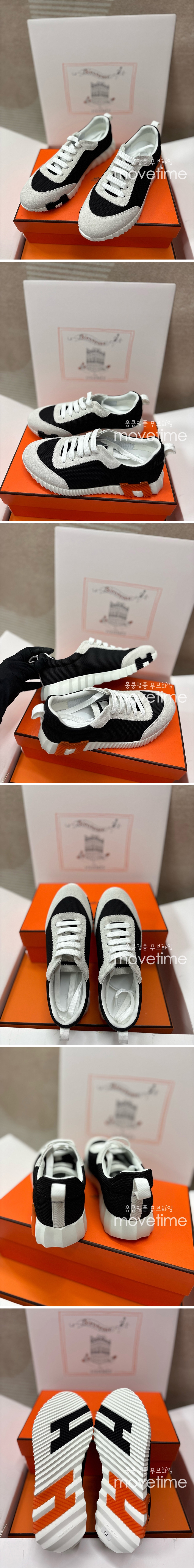 [홍콩명품.Hermes] 에르메스 25SS 로고 바운싱 스니커즈 운동화 (블랙-그레이), SE4968, H3, 명품스니커즈,운동화,구두,로퍼,하이탑,신발