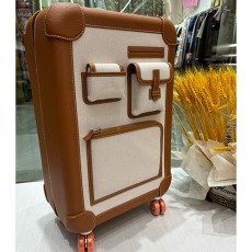 [홍콩명품.Hermes] 에르메스 25SS 로고 CARGO 20사이즈 캐리어 (브라운), CR130, H3, 홍콩명품쇼핑몰,무브타임,악세사리,잡화,생활용품