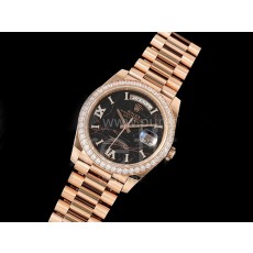 [홍콩명품. ROLEX] 로렉스 롤렉스 데이데이트 로즈골드 40mm 다이아몬드 베젤 블랙 다이얼