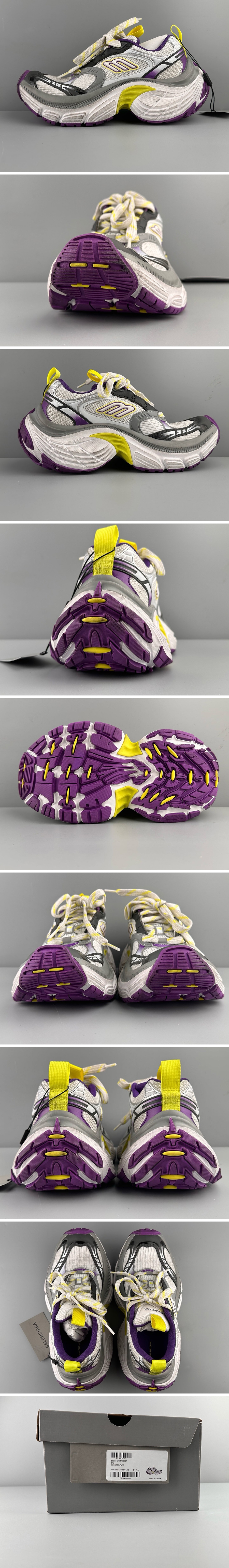 [홍콩명품.BALENCIAGA] 발렌시아가 25SS 로고 남여 6XL 스니커즈 운동화 (화이트-퍼플), SE4982, S3, 명품스니커즈,운동화,구두,로퍼,하이탑,신발