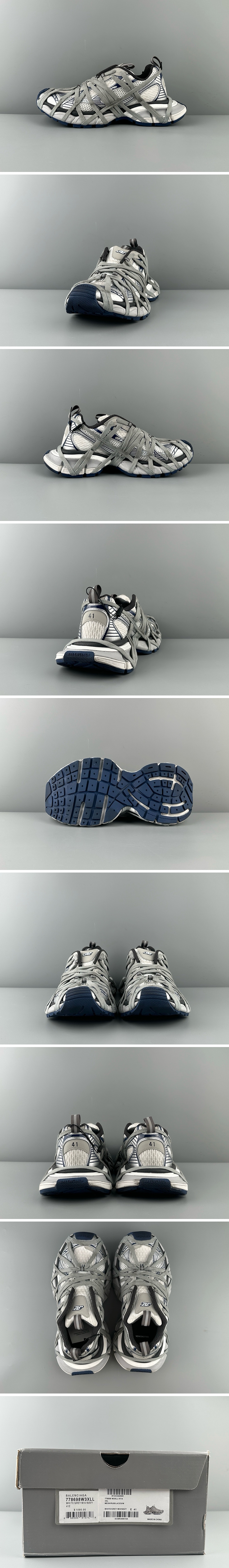 [홍콩명품.BALENCIAGA] 발렌시아가 25SS 로고 남여 3XL 스니커즈 운동화 (화이트-실버), SE4990, S3, 명품스니커즈,운동화,구두,로퍼,하이탑,신발