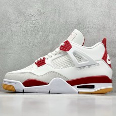 [홍콩명품.NIKE] 나이키 25SS 로고 남여 에어 조던 Nigel Sylvester x AJ4 OG 스니커즈 운동화 (화이트-레드), SE5019, S3, 명품스니커즈,운동화,구두,로퍼,하이탑,신발