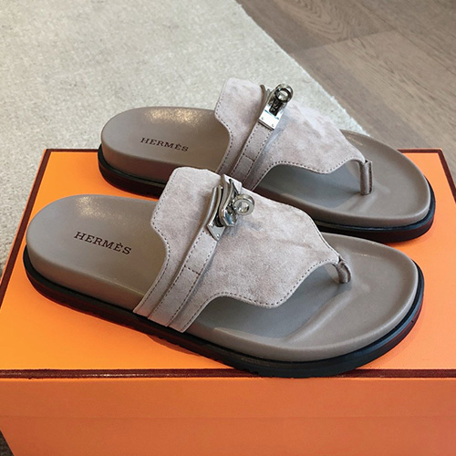 [홍콩명품.Hermes] 에르메스 25SS 로고 여성 ECLAIR 에클레어 샌들 슬리퍼 (그레이), SE5099, GHS, 명품스니커즈,운동화,구두,로퍼,하이탑,신발