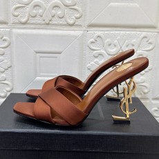 [홍콩명품.YSL] 입생로랑 25SS 로고 여성 레더 가죽 하이힐 샌들 슬리퍼 (6컬러), SE5105, GHS, 명품스니커즈,운동화,구두,로퍼,하이탑,신발