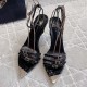 [홍콩명품.GIUSEPPE ZANOTTI] 쥬세페자노티 25SS 로고 여성 레더 가죽 하이힐 샌들 (블랙), SE5122, GHS, 명품스니커즈,운동화,구두,로퍼,하이탑,신발