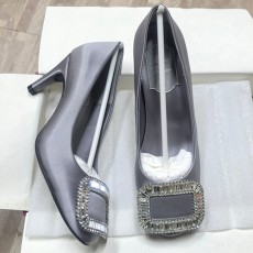 [홍콩명품,Roger Vivier] 로저비비에 25SS 로고 여성 레더 가죽 힐 구두 (실버), SE5123, ALW, 명품스니커즈,운동화,구두,로퍼,하이탑,신발