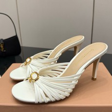 [홍콩명품.Gianvito Rossi] 지안비토 로시 25SS 로고 여성 레더 가죽 하이힐 슬리퍼 (화이트), SE5130, GHS, 명품스니커즈,운동화,구두,로퍼,하이탑,신발