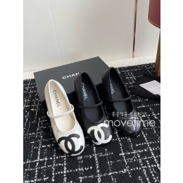 [홍콩명품.CHANEL] 샤넬 25SS 로고 여성 레더 가죽 발레리나 플랫 슈즈 단화 (3컬러), SE5181, GHS, 명품스니커즈,운동화,구두,로퍼,하이탑,신발