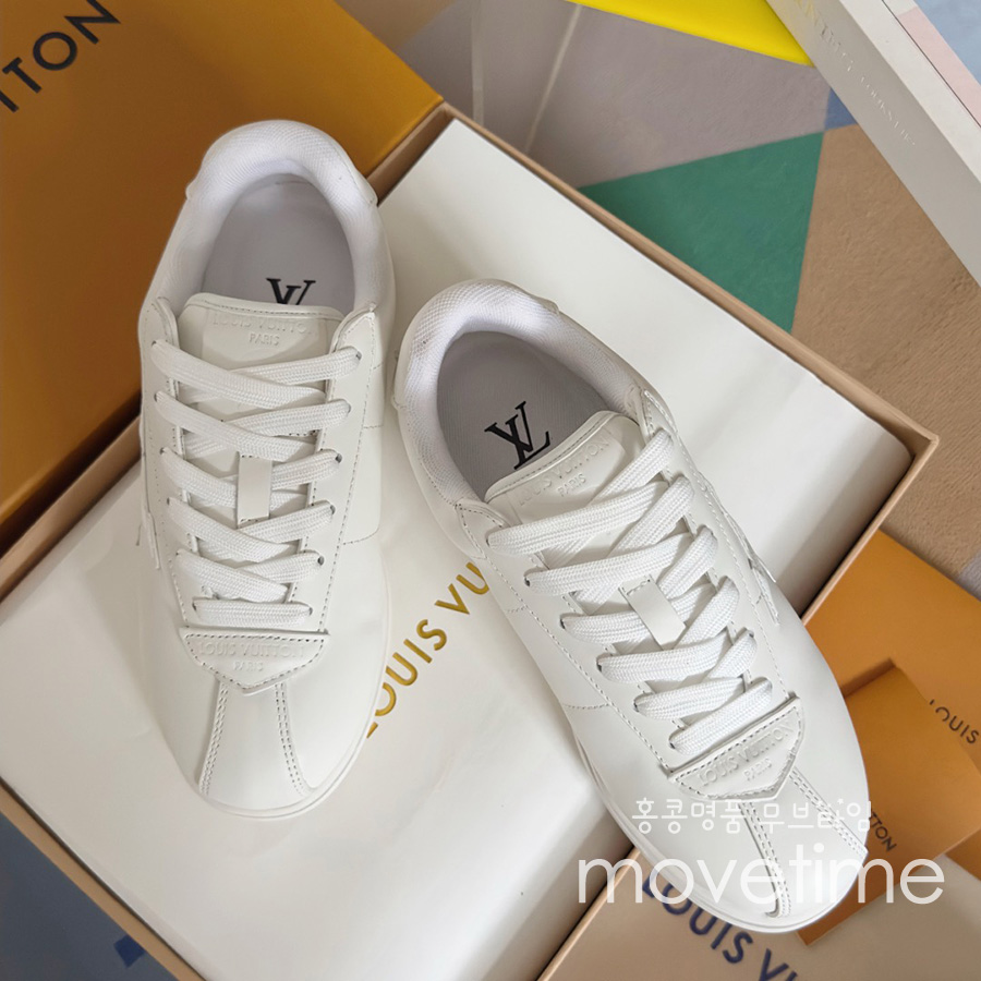 [홍콩명품.LOUIS VUITTON] 루이비통 25SS 로고 남여 레더 가죽 스니커즈 운동화 (화이트), SE5183, S4W, 명품스니커즈,운동화,구두,로퍼,하이탑,신발