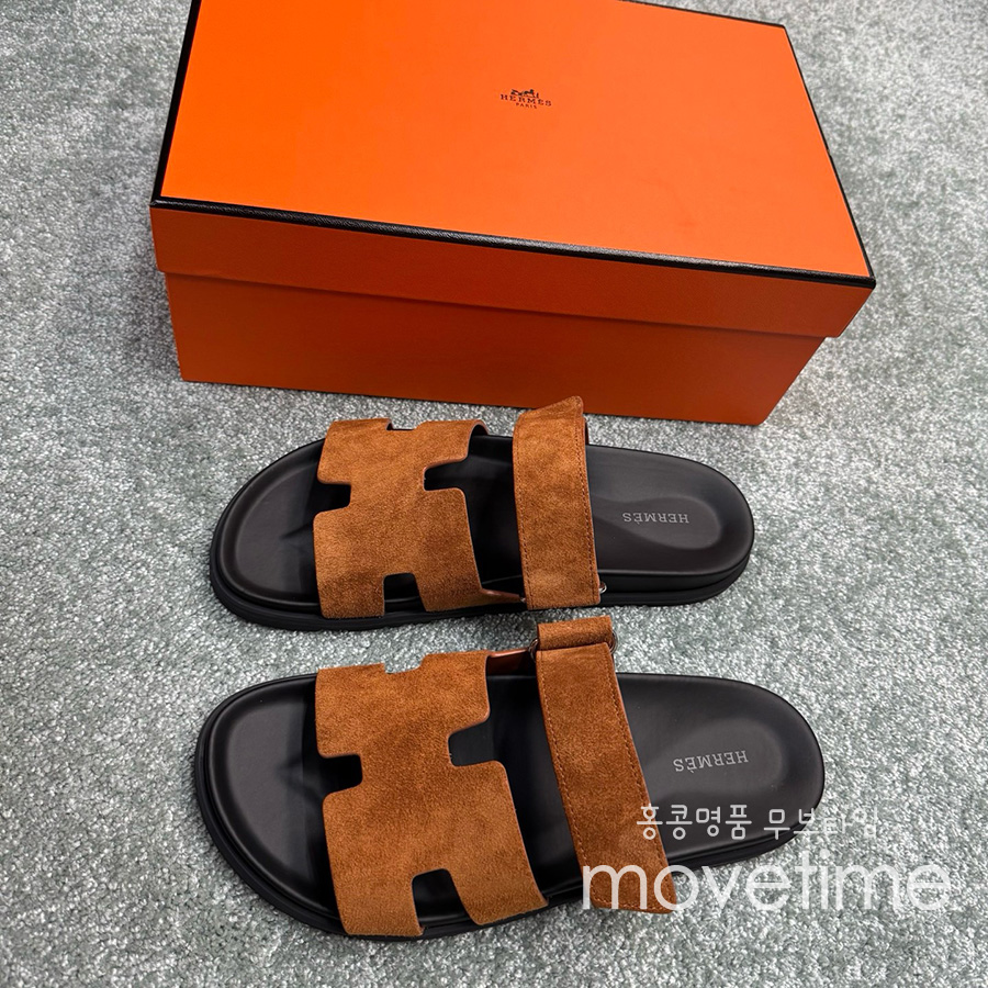 [홍콩명품.Hermes] 에르메스 25SS 로고 남여 레더 가죽 시프레 샌들 (브라운), SE5237, GHS, 명품스니커즈,운동화,구두,로퍼,하이탑,신발