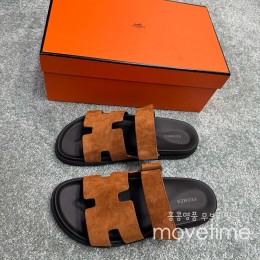 [홍콩명품.Hermes] 에르메스 25SS 로고 남여 레더 가죽 시프레 샌들 (브라운), SE5237, GHS, 명품스니커즈,운동화,구두,로퍼,하이탑,신발