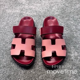 [홍콩명품.Hermes] 에르메스 25SS 로고 남여 레더 가죽 시프레 샌들 슬리퍼 (핑크), SE5251, GHS, 명품스니커즈,운동화,구두,로퍼,하이탑,신발