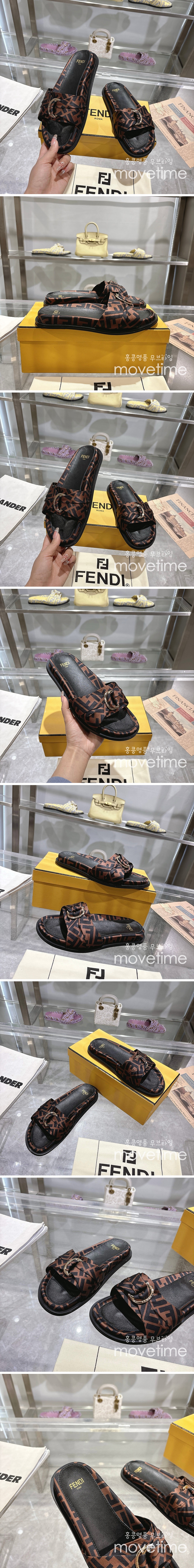 [홍콩명품,FENDI] 펜디 25SS 로고 남여 FF패턴 샌들 슬리퍼 (브라운), SE5283, GHS, 명품스니커즈,운동화,구두,로퍼,하이탑,신발