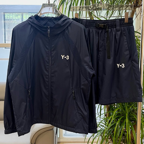 [명품레플리카.Y3] 요지야마모토 25SS 로고 프린트 후드 바람막이 자켓 + 쇼츠 반바지 상하의 세트 (3컬러), BM21166, G5, 홍콩명품의류,구매대행,온라인명품