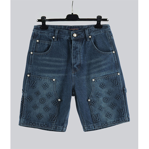 [홍콩명품.LOUIS VUITTON] 루이비통 25SS 로고 모노그램 데님 쇼츠 반바지, BM21331, JU, 명품레플리카,미러급,온라인쇼핑몰사이트
