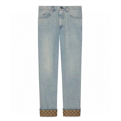 [홍콩명품.Gucci] 구찌 25SS 로고 데님 팬츠 진 청바지 (연청), BM21602, JU, 명품레플리카,미러급,온라인쇼핑몰사이트