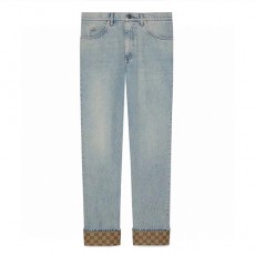 [홍콩명품.Gucci] 구찌 25SS 로고 데님 팬츠 진 청바지 (연청), BM21602, JU, 명품레플리카,미러급,온라인쇼핑몰사이트