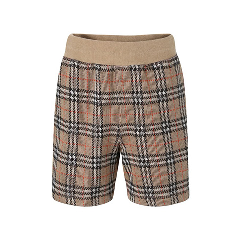 [홍콩명품.Burberry] 버버리 25SS 로고 체크패턴 울 쇼츠 반바지 (카라멜), BM21607, JU, 명품레플리카,미러급,온라인쇼핑몰사이트