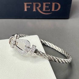 [가격문의][홍콩명품.FRED] 프레드 25SS 로고 925실버 팔찌 (3스트랩), ET3058, BUBU, 홍콩명품의류,구매대행,온라인명품