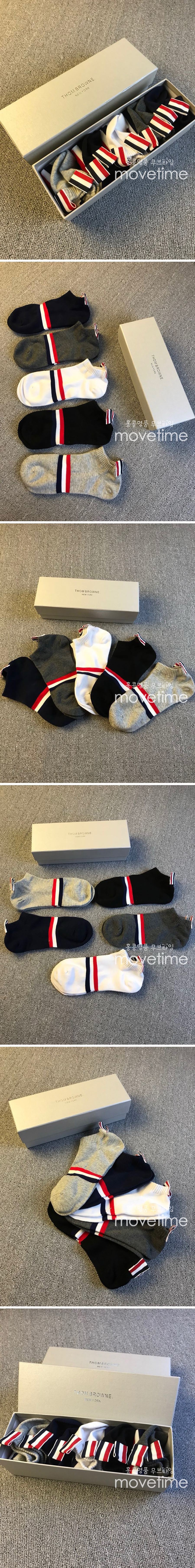 [홍콩명품.THOME BROWNE] 톰브라운 25SS 로고 명품 브랜드 모음 선물용 양말 종아리양말 롱삭스 5종, ET3106, NNT, 홍콩명품의류,구매대행,온라인명품