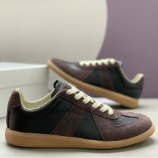 [홍콩명품.Maison Margiela] 메종마르지엘라 25SS 로고 남여 레더 가죽 스니커즈 운동화 (브라운), SE5354, PMD, 명품스니커즈,운동화,구두,로퍼,하이탑,신발