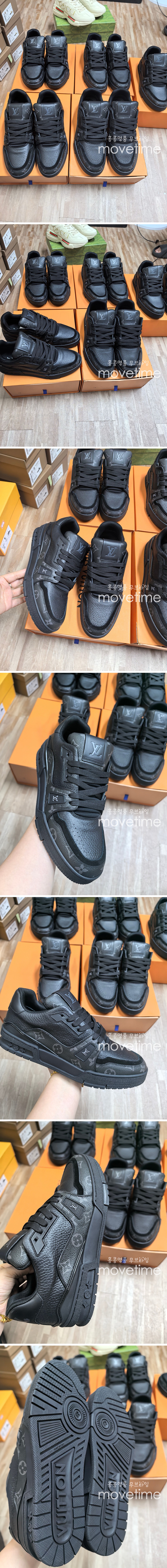 [홍콩명품.LOUIS VUITTON] 루이비통 25SS 로고 모노그램 트레이너 스니커즈 운동화 (블랙), SE5365, ALW, 명품스니커즈,운동화,구두,로퍼,하이탑,신발