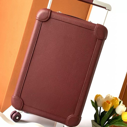 [홍콩명품.Hermes] 에르메스 25SS 로고 레더 20사이즈 캐리어 (브라운), CR151, B4, 명품레플리카, 캐리어, 여행가방 투어