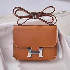 [홍콩명품.Hermes] 에르메스 25SS 로고 콘스탄스 19 백 앱송 토트백 크로스백 (브라운-은장), BGM5062, BDA, 홍콩명품가방,명품쇼핑몰,크로스백,핸드백,구매대행