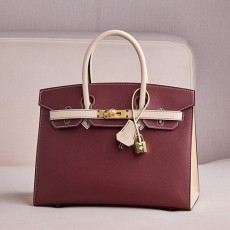 [홍콩명품.Hermes] 에르메스 25SS 로고 Birkin30 토트백 핸드백 (와인-베이지-금장), BGM5067, BDA, 홍콩명품가방,명품쇼핑몰,크로스백,핸드백,구매대행